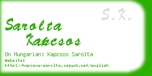 sarolta kapcsos business card